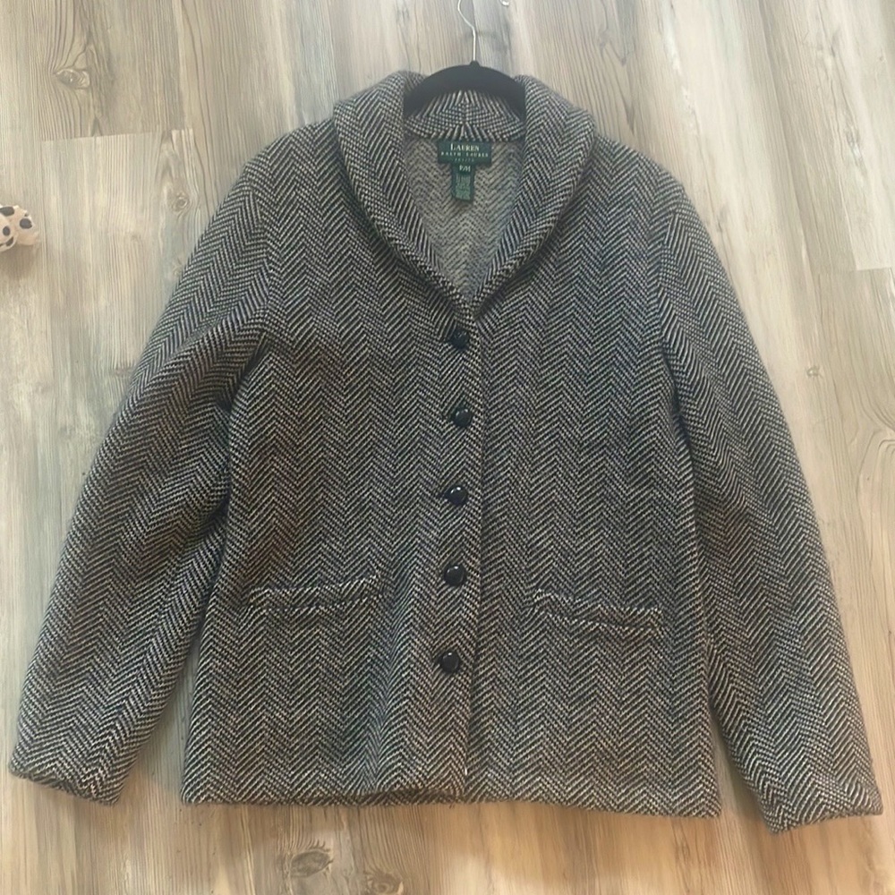 Vintage 100% wool Vintage Ralph Lauren 100% wool, black and white Chevron